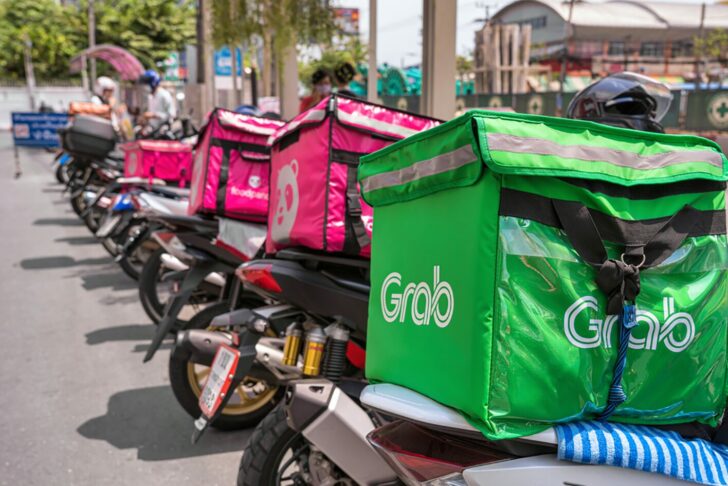 Bangkok,,Thailand,-,April,2020,:,Grab,Food,Logo,On