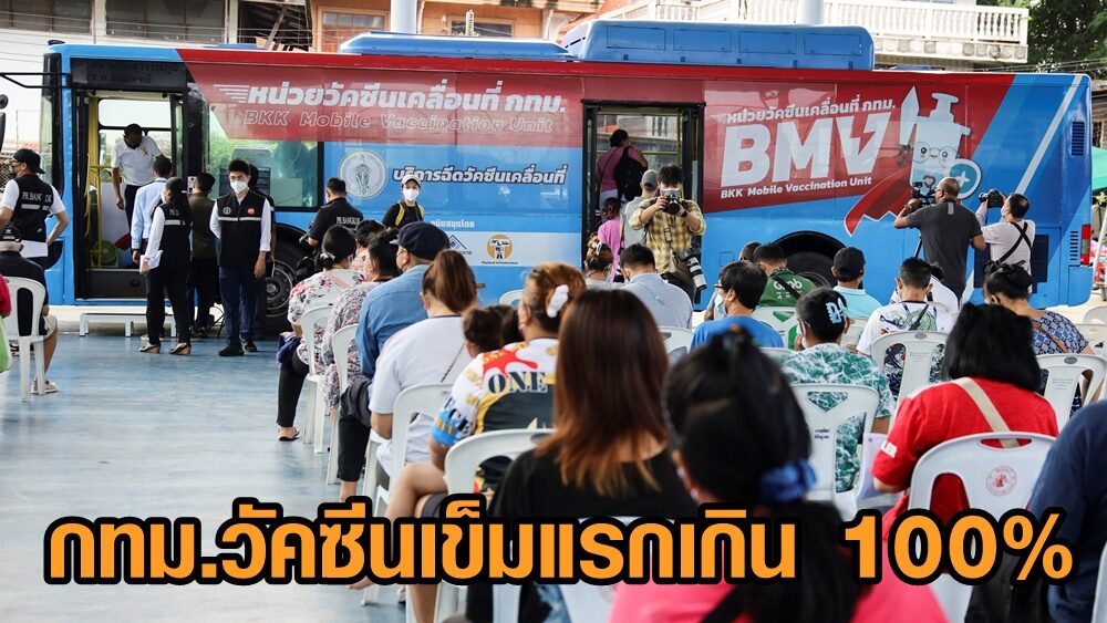กรุงเทพฯ โควิดนำโด่ง ติดเชื้อ-ตายสูง ฉีดวัคซีนเข็มแรกเกิน 100% เข็ม 2 เกือบ 50%