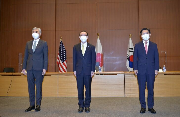 Trilateral meeting between Japan, U.S., and South Korea, to discuss North Korea, in Tokyo, Japan