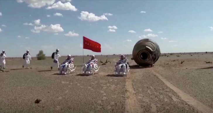 Chinese astronauts return after 90-day mission to space station
