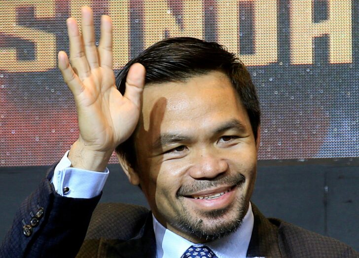 FILE PHOTO: Pacquiao and Matthysse attend a news conference for their upcoming WBA