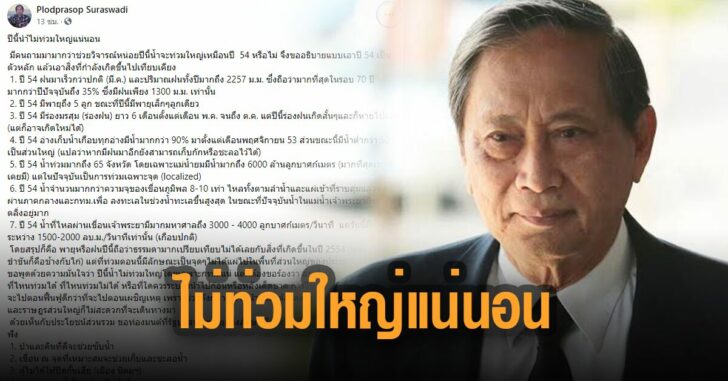 ปลอดประสพ-ยัน-น้ำไม่ท่วมใหญ่แน่นอน