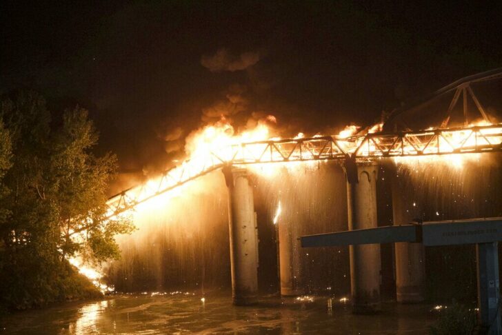 Italy Bridge Fire