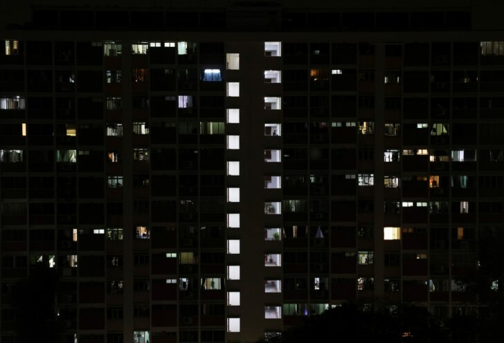 A view of a public housing estate in Singapore