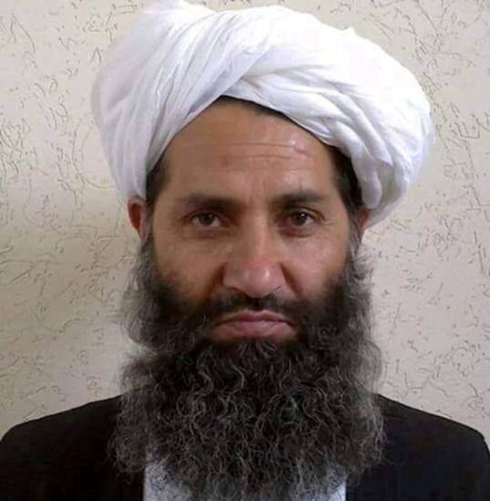 FILE PHOTO: Taliban leader Mullah Haibatullah Akhundzada is seen in an undated photograph, posted on a Taliban twitter feed and identified separately by several Taliban officials, who declined be named.