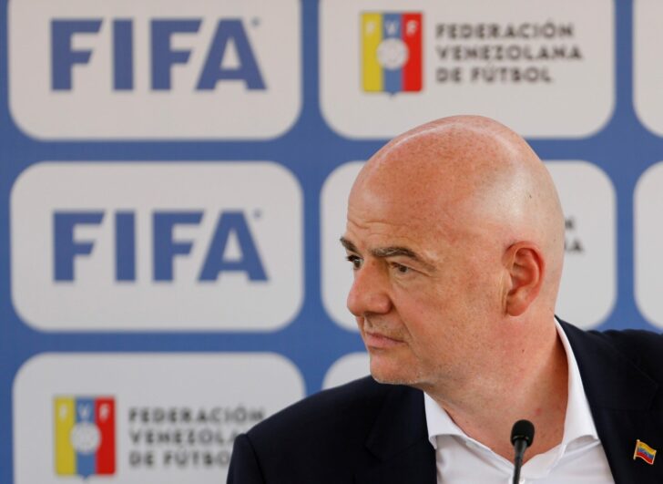 FILE PHOTO: FIFA President Gianni Infantino visits Venezuela - Universidad central de Venezuela stadium - Caracas, Venezuela