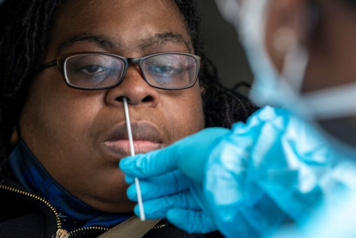 People get tested for COVID-19 in Ohio