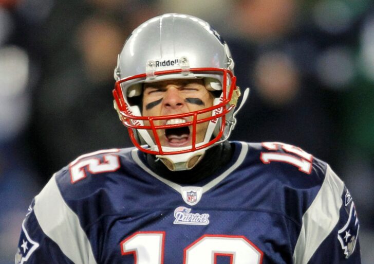 FILE PHOTO: New England Patriots Brady reacts after Green-Ellis scores against the New York Jets in their NFL football game in Foxborough