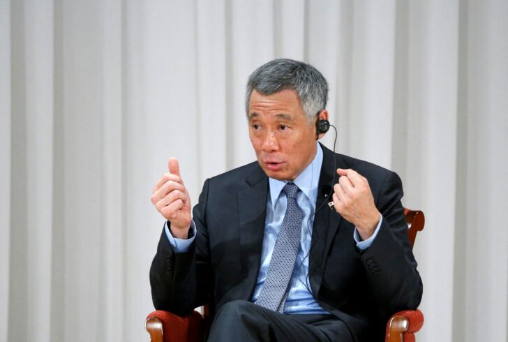 FILE PHOTO: Singapore's Prime Minister Lee Hsien Loong speaks at the International Conference on The Future of Asia in Tokyo
