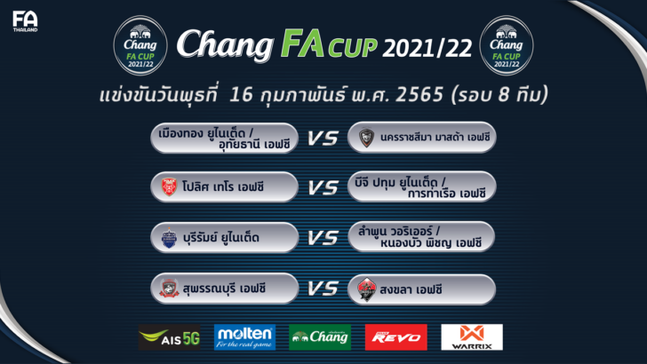 รอบ8ทีม Chang FA CUP 2021-22