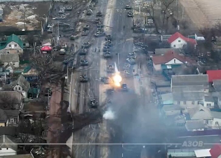 Tanks are destroyed on the outskirts of Brovary