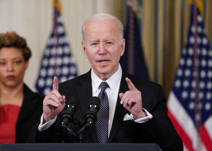 U.S. President Joe Biden announces proposed budget for fiscal year 2023 at the White House in Washington