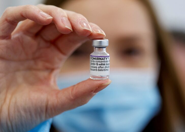 FILE PHOTO: COVID-19 vaccination center in Nice
