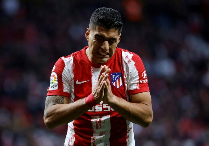 FILE PHOTO: LaLiga - Luis Suarez in action for Atletico Madrid
