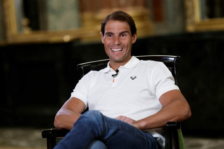 Spain's Rafael Nadal during an interview after winning the men's singles French Open title in Paris