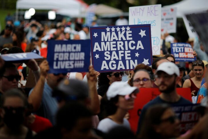 Gun control advocates hold nationwide protests against gun violence in Parkland