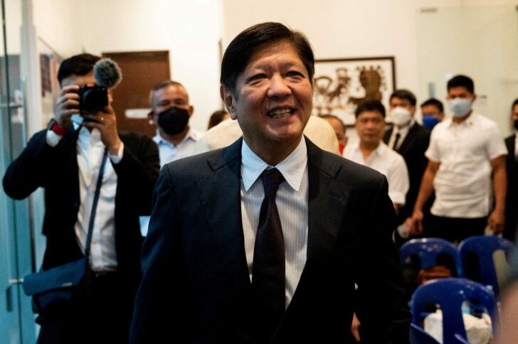 FILE PHOTO: Philippine president-elect Marcos Jr. holds news conference in Mandaluyong City