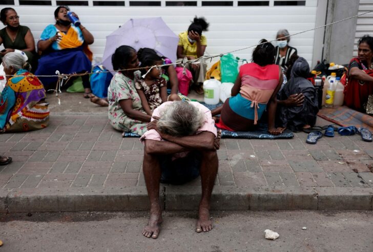 Domestic gas and kerosene oil lines continue due to a shortage, amid the country's economic crisis, in Colombo