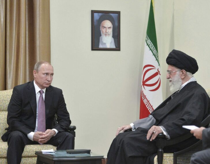 FILE PHOTO: Russia's President Vladimir Putin meets with Iran's Supreme Leader Ayatollah Ali Khamenei in Tehran