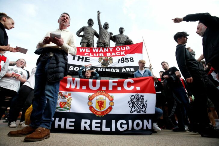 FILE PHOTO: Premier League - Manchester United supporters stage protest against club's owners
