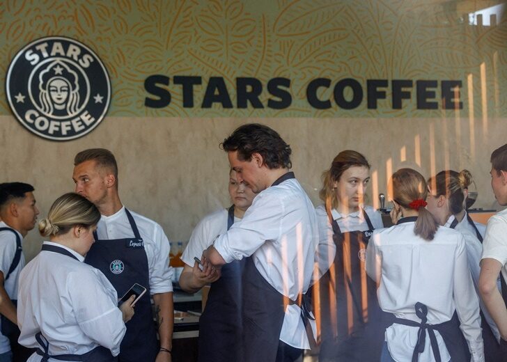 Starbucks shops reopen in Russia under new name