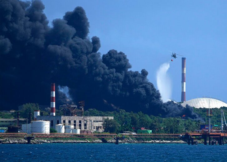 คลังน้ำมันคิวบา-ไฟไหม้-cuba-fire-oil-tank-storage