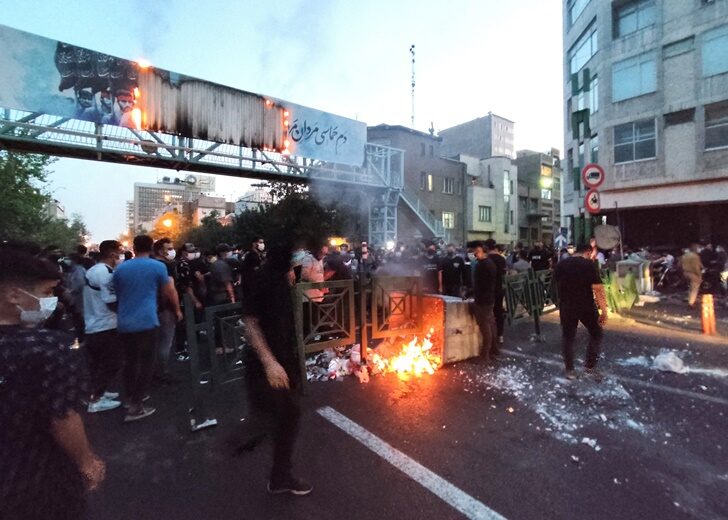Protest over the death of Mahsa Amini, a woman who died after being arrested by the Islamic republic's