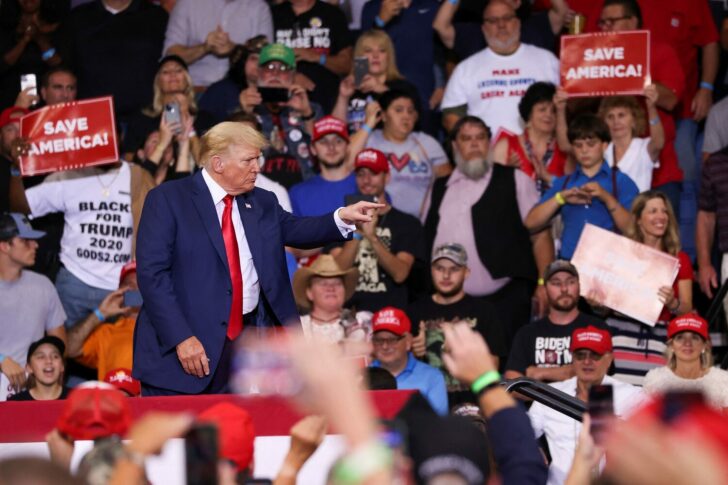 Former U.S. president Donald Trump rally in Wilkes-Barre