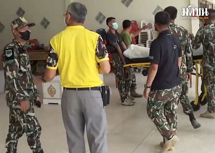 รับศพจนท.ทับลาน