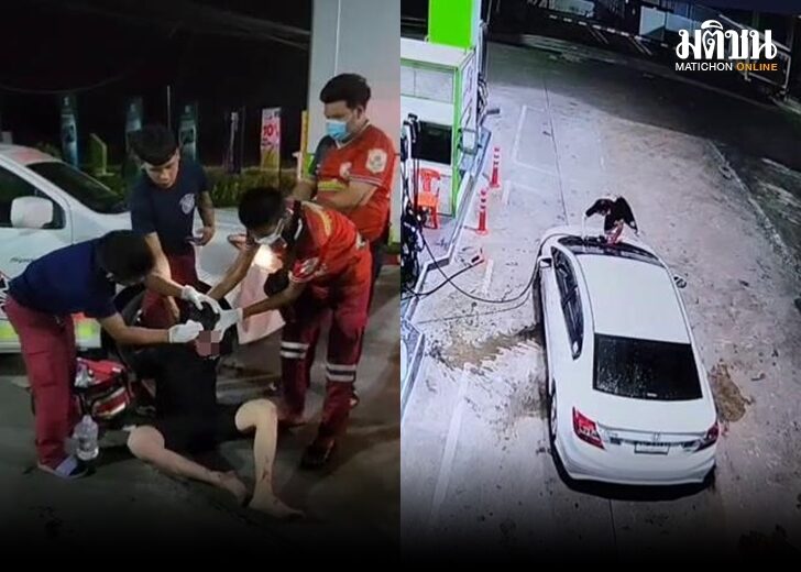 หนุ่มคลั่งไล่ทุบรถ1