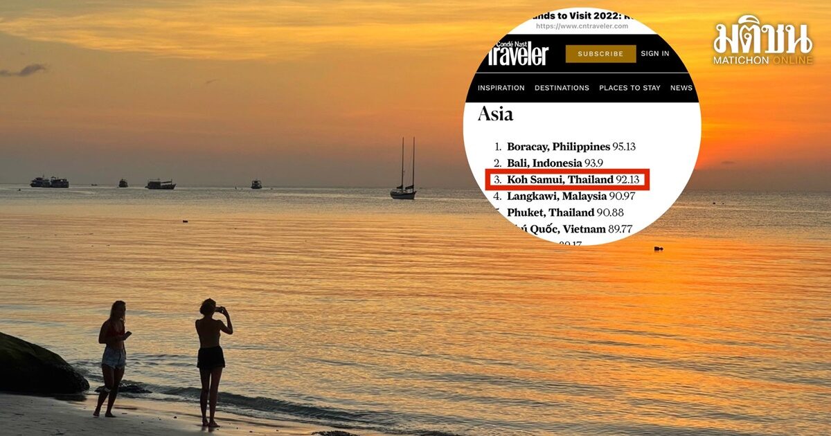 ปลื้ม! 3 เกาะไทยติด ’10 เกาะยอดนิยมเอเชีย’ นำโดย ‘เกาะสมุย’ คว้าอันดับ 3