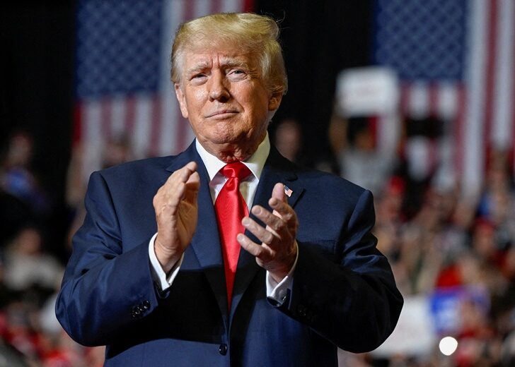 FILE PHOTO: Donald Trump holds rally in Ohio