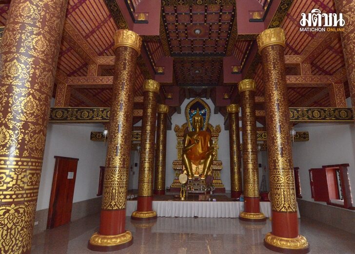 .ชาวบ้านเผยชื่นชม พระคันธารราฐ พระประธาน ปางประทับนั่งห้อยพระบาทแห่งเดียวในพะเยา.