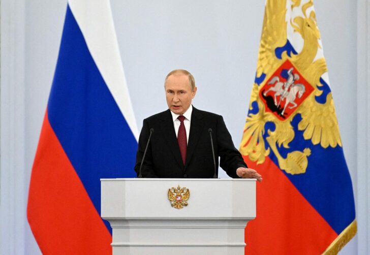 FILE PHOTO: Ceremony to declare Russia's annexation of four Ukrainian territories held in Moscow