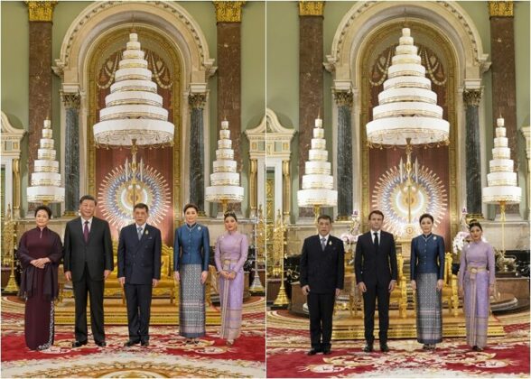 นายสี จิ้นผิง ประธานาธิบดีสาธารณรัฐประชาชนจีน -นายเอ็มมานูเอล มาครง ประธานาธิบดีฝรั่งเศส