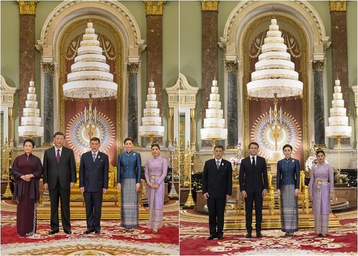 นายสี จิ้นผิง ประธานาธิบดีสาธารณรัฐประชาชนจีน -นายเอ็มมานูเอล มาครง ประธานาธิบดีฝรั่งเศส