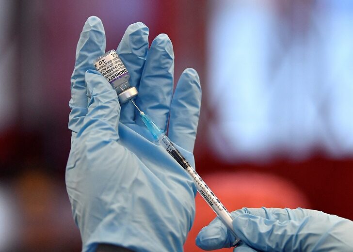 FILE PHOTO: Vaccination Clinic at Belfast Central Fire Station in Northern Ireland