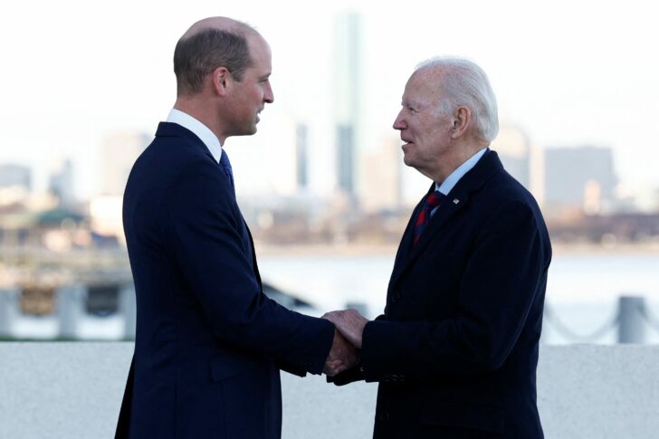 U.S. President Biden meets Britain's Prince William at the John F. Kennedy Library, in Boston