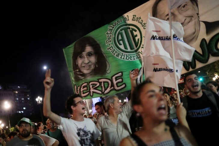 An Argentine federal court found VP Fernandez de Kirchner guilty in a corruption case, in Buenos Aires