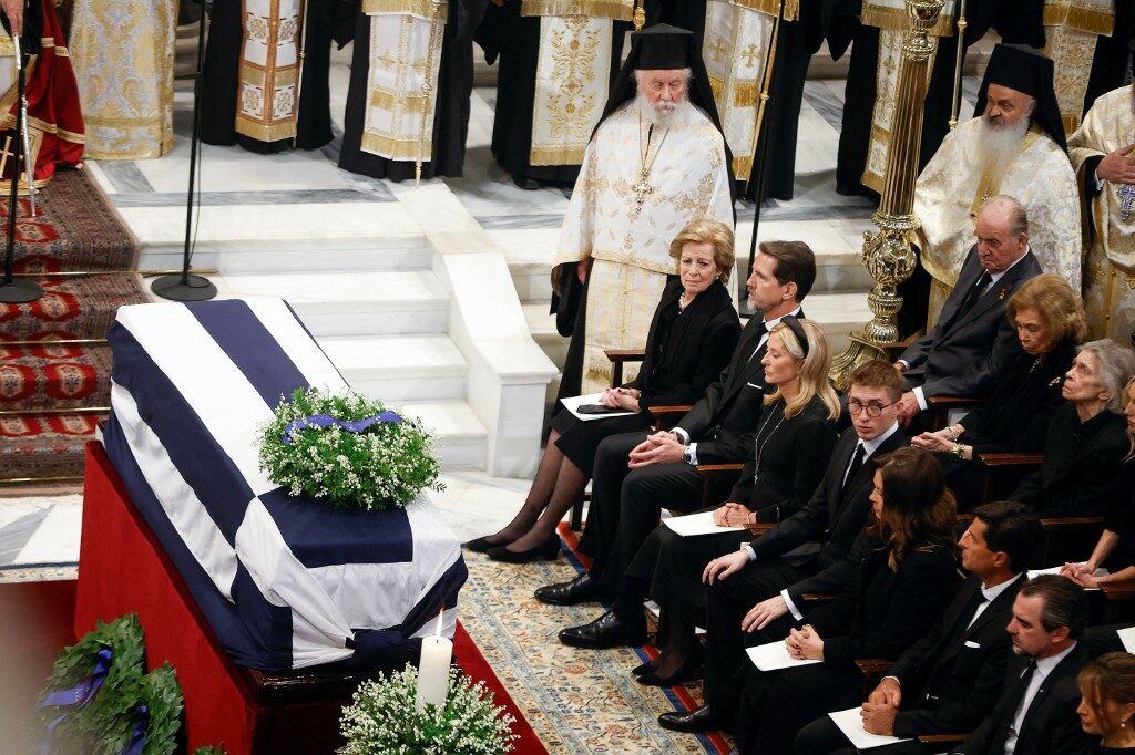 European royal families attend the funeral of 'Constantine II', the