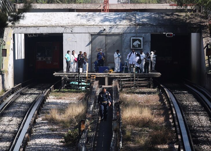 Subway train collision in Mexico City