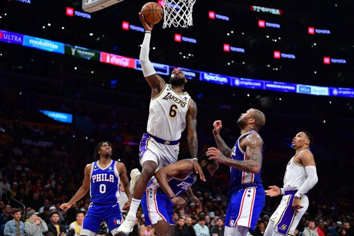NBA: Philadelphia 76ers at Los Angeles Lakers