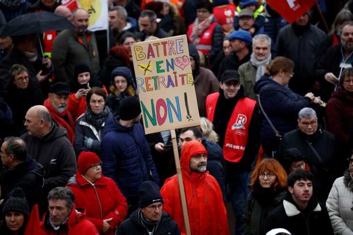 Nationwide strike in France against pension reform