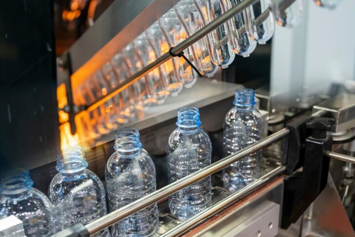 The,Abstract,Scene,Of,Plastic,Processing,Of,Pet,Bottles,In