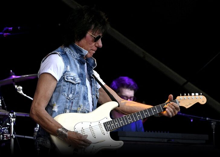 FILE PHOTO: Musician Jeff Beck performs during the Helsinki Blues Festival, in Helsinki