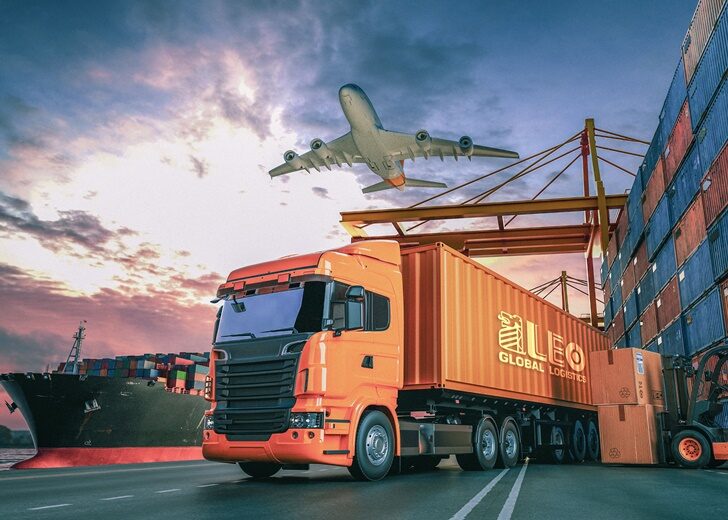 Transportation and logistics of Container Cargo ship and Cargo p