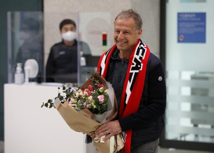 South Korea's new head coach Klinsmann arrives at airport
