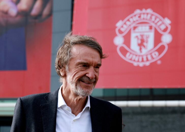 Ineos chairman Jim Ratcliffe is pictured at Old Trafford