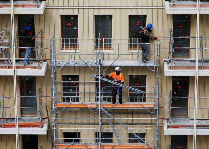Construction site of the Olympics 2024 Athletes village in Saint-Ouen