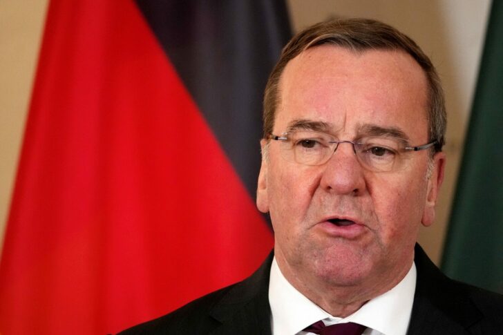 German Defence Minister Boris Pistorius in Vilnius